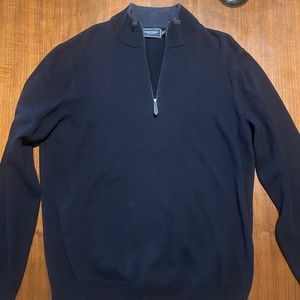 Vineyard Vines Boathouse Tipped Quarter-Zip (Navy)